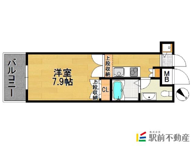 CLUB ORIENT BLD NO.8(1K/3階)の間取り写真