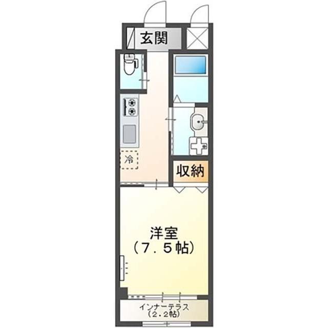 土浦市中村南 店舗アパート工事(1K/2階)の間取り写真