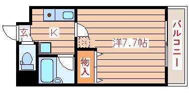 リエス原ノ町(1K/4階)の間取り写真