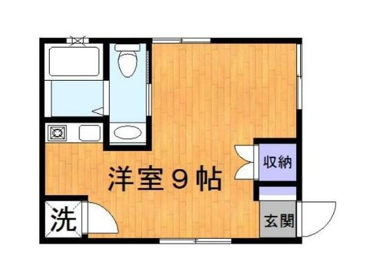 ＪＲ京浜東北線 さいたま新都心駅 徒歩8分 2階建 築27年(ワンルーム/2階)の間取り写真
