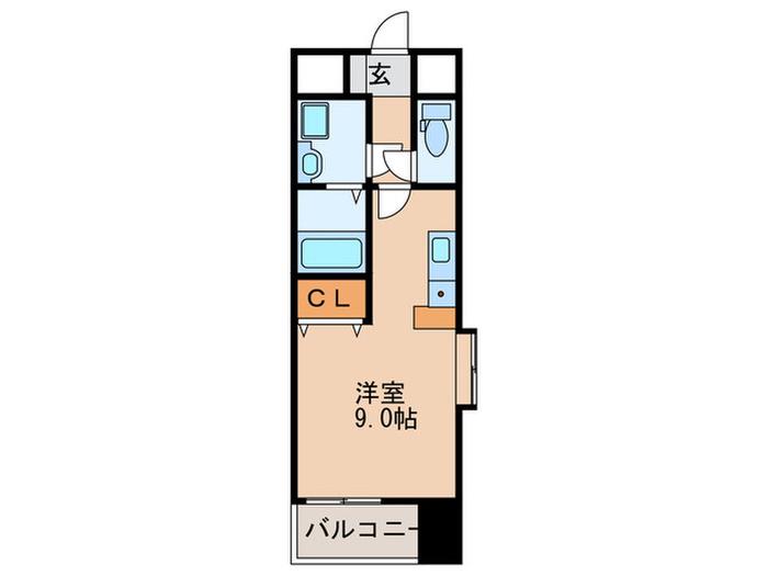 エクセレント上新18十三(ワンルーム/6階)の間取り写真
