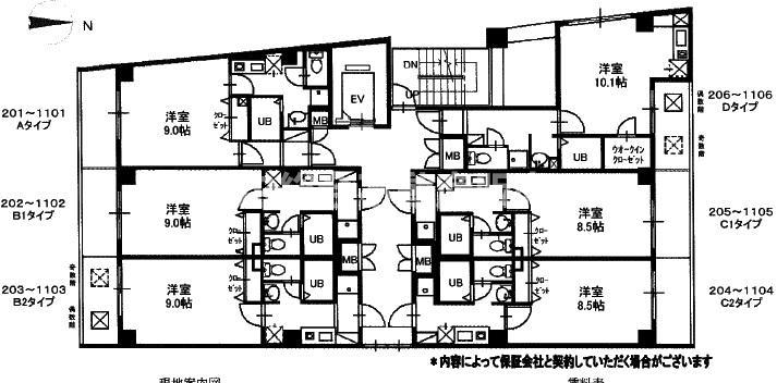 Mプラザ布施弐番館(1K/5階)の間取り写真