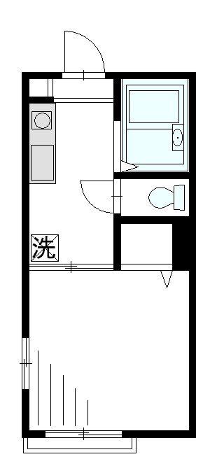 YSハイム(1K/1階)の間取り写真