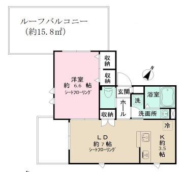 NIDO LARGO(1LDK/3階)の間取り写真