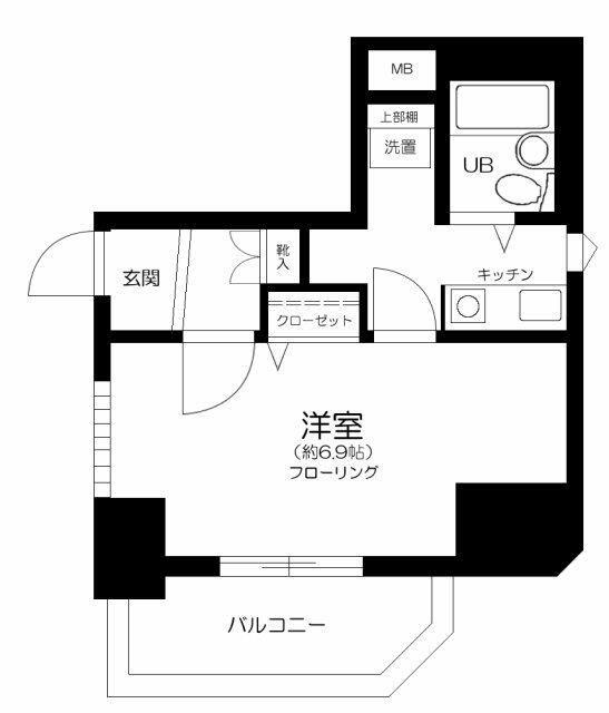 エクセリア代々木(1K/6階)の間取り写真
