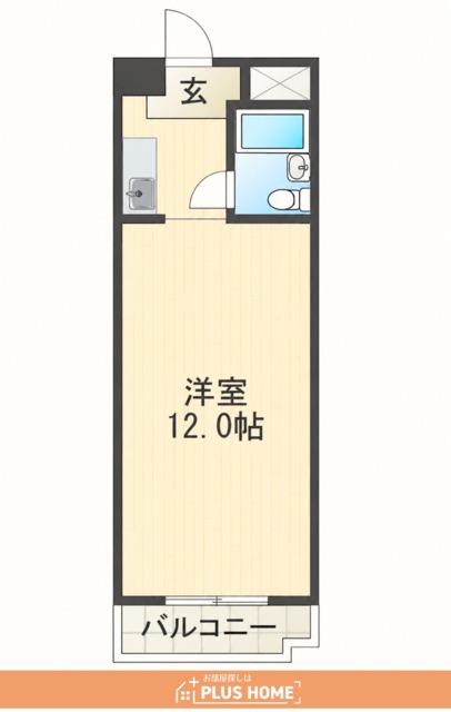 ヤマイチプラザ吉田I(ワンルーム/4階)の間取り写真