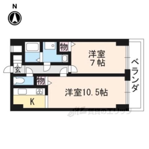 AFICION堀川(1LDK/7階)の間取り写真