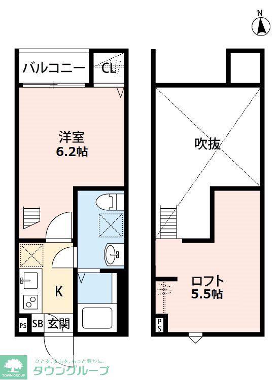 MAISON・DE・HALE II(1K/2階)の間取り写真