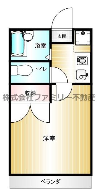 グレースコート24MK C棟(1K/2階)の間取り写真