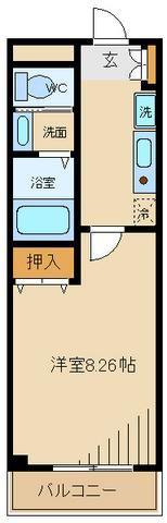 SAWAハイツ(1K/3階)の間取り写真