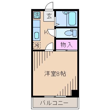 メゾンドールFOCD(1K/2階)の間取り写真
