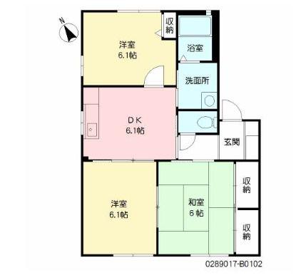 シャーメゾン昴(3DK/1階)の間取り写真