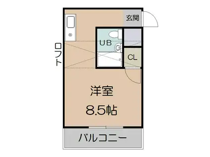 エフィーネ西田辺(ワンルーム/4階)の間取り写真