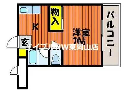 エスポアール22(1K/4階)の間取り写真