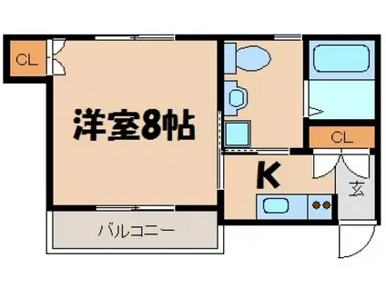 マノワール I(1K/1階)の間取り写真