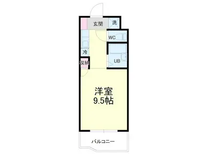 アップル第3マンション(ワンルーム/1階)の間取り写真