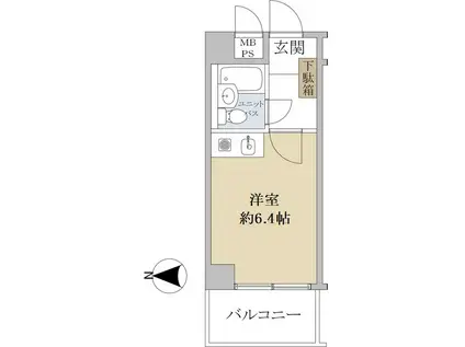 朝日プラザ東戸塚(ワンルーム/4階)の間取り写真
