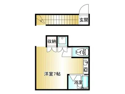 セゾン花水木(ワンルーム/2階)の間取り写真