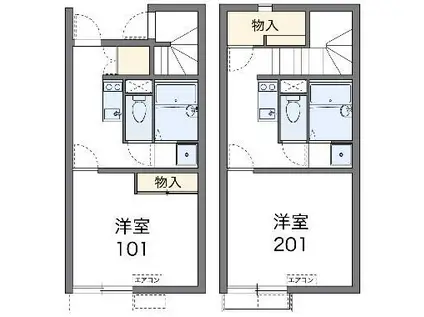 レオネクスト本星崎駅前(1K/1階)の間取り写真