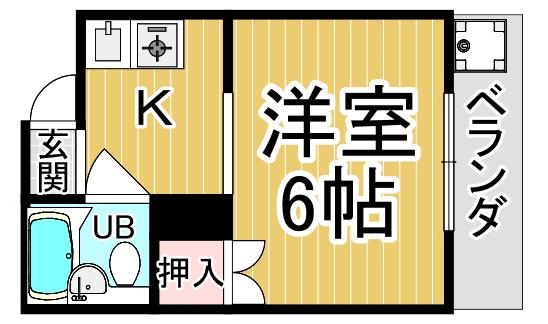 パティオフィッツ(1K/3階)の間取り写真