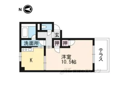 福嶋マンション(2DK/3階)の間取り写真