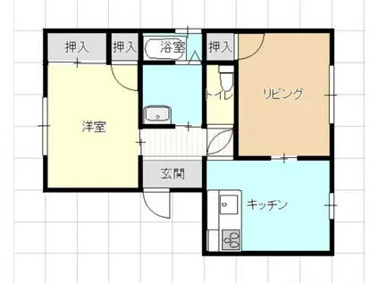 フレグランスタウンC(2DK/2階)の間取り写真