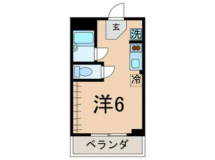 メゾンいずみII(ワンルーム/2階)の間取り写真