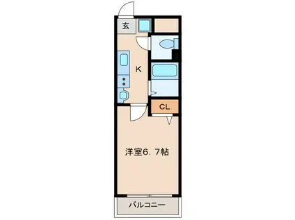フローライト新大阪(1K/5階)の間取り写真