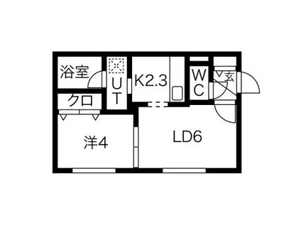 アクティベイト澄川3.1(1LDK/1階)の間取り写真