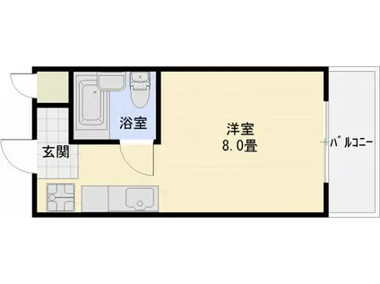 ホープ大晃 南棟(ワンルーム/2階)の間取り写真