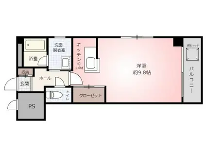 THE HOUSE ODORI(ワンルーム/4階)の間取り写真