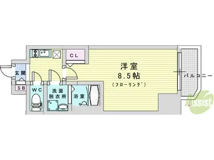 ファーストフィオーレ江坂ネクシス(1K/10階)の間取り写真