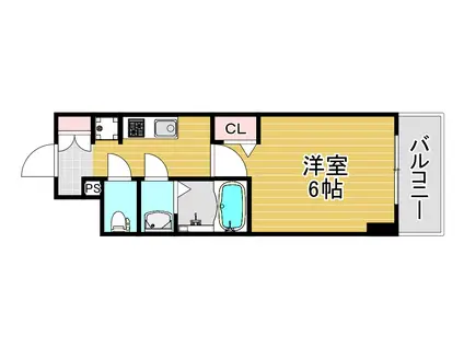 プレサンス塚本ベラビィ(1K/2階)の間取り写真