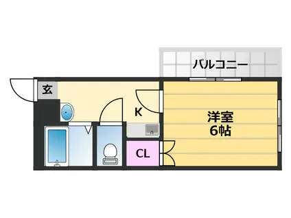 メゾン明日香(1K/3階)の間取り写真