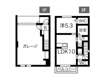 YS GARAGE I(1LDK/1階)の間取り写真