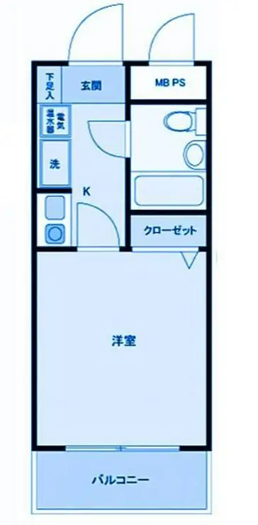 クリオ愛甲石田壱番館 5階階 間取り