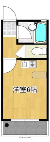コーポ水谷(ワンルーム/3階)の間取り写真
