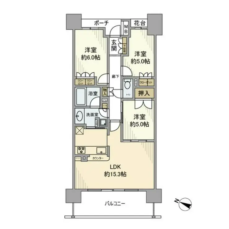 三郷中央センターマークス 12階階 間取り