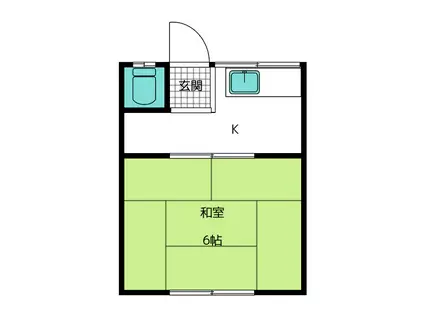 いずみ荘(1K/2階)の間取り写真