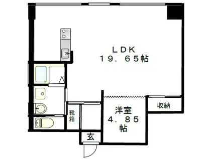 ブランロゼ二日町(2LDK/3階)の間取り写真