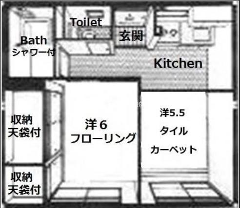 シティハイム101(2K/1階)の間取り写真