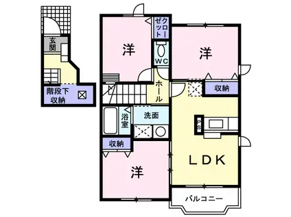 メルヴェイユ(3LDK/2階)の間取り写真