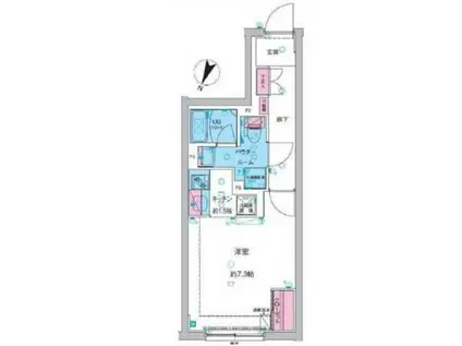 GENOVIA池袋(1K/2階)の間取り写真