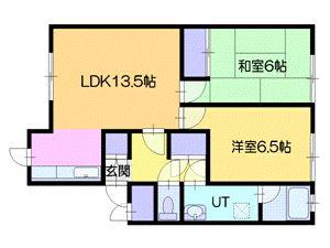 CASA グラン・イル(2LDK/1階)の間取り写真