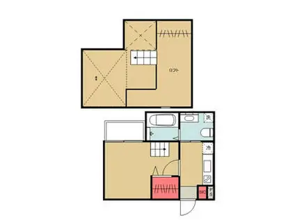 メゾン・ド・アヴェニール(1K/2階)の間取り写真