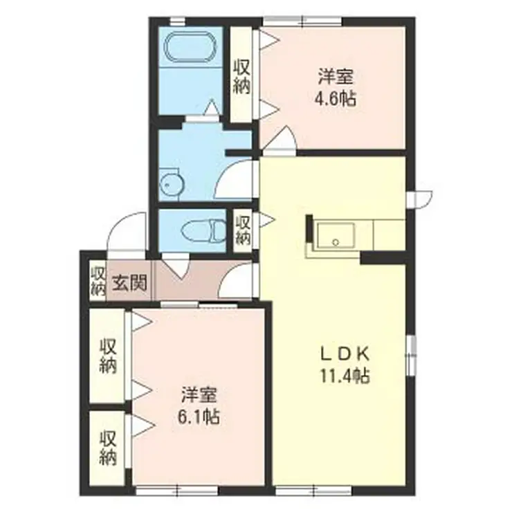 ルナリアB 1階階 間取り