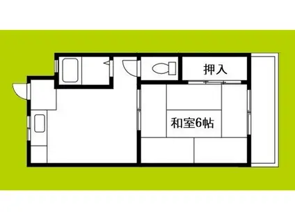 上新庄ハイツ(1DK/2階)の間取り写真