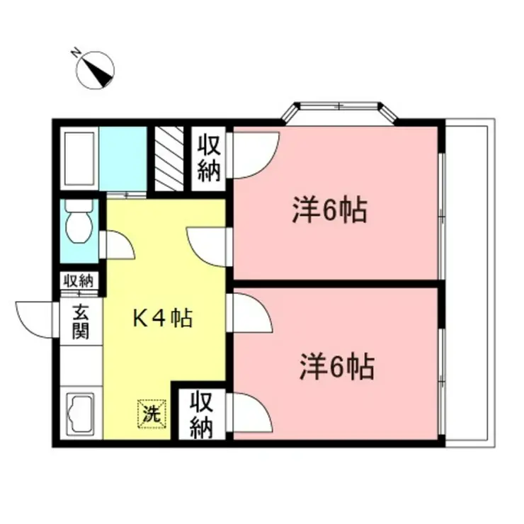 Kハウス平尾 1階階 間取り