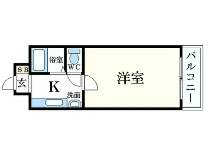 ヴェル八丁堀(ワンルーム/11階)の間取り写真