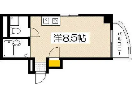 第8田中興産ビル(ワンルーム/5階)の間取り写真